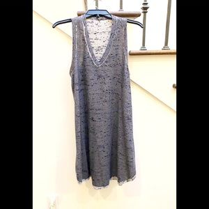 Reversible Racer Back Navy Shirt Tail Dress by Amici Size L , A-Line Cut, Soft!